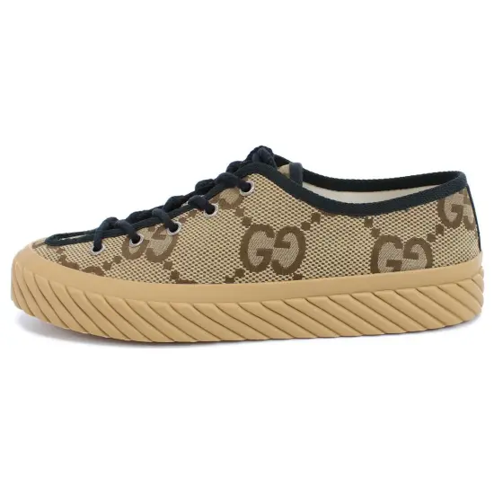 GUCCI Maxi GG Canvas Sneakers Camel