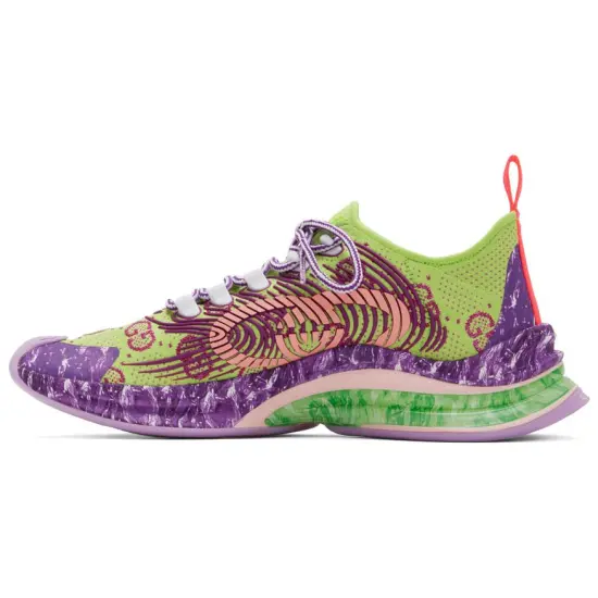 GUCCI RUN Casual Shoes Women's Low-Top Green/Purple