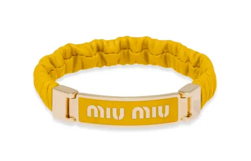 MIU MIU Metal Wristbands Women's Yellow