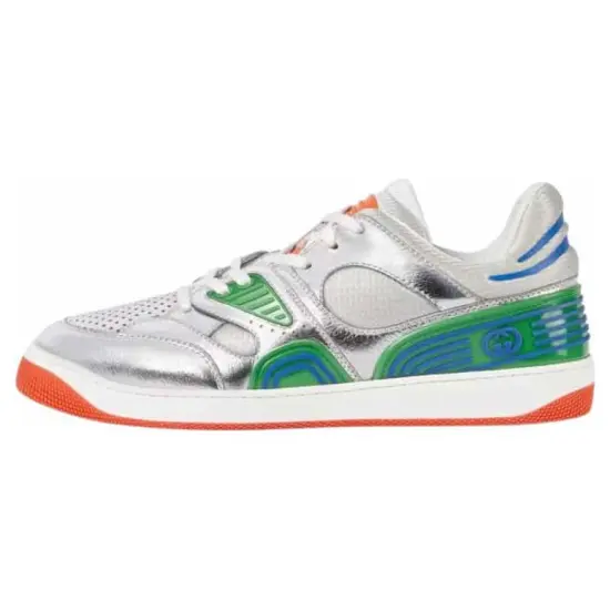 GUCCI Basket Good Game Stylish Skateboarding Shoes Men's Silver