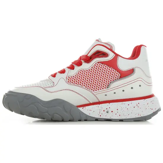 Alexander McQueen Casual Shoes Men Low-Top White/Red