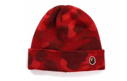 A BATHING APE Cotton Beanies Unisex Red