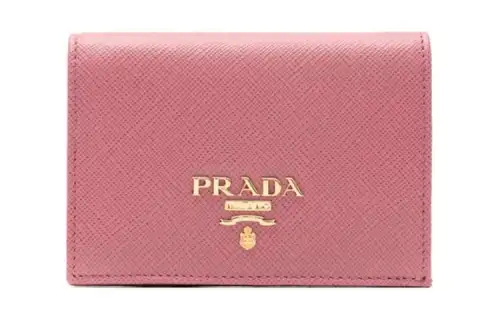 PRADA Saffiano Leather Wallet Women's Pink
