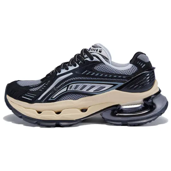 LiNing Furious Rider BOW Running Shoes Men Low-Top Gray