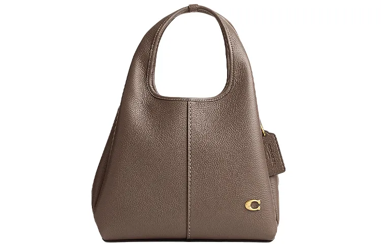 COACH Lana Leather Handbag Medium Women's Taupe