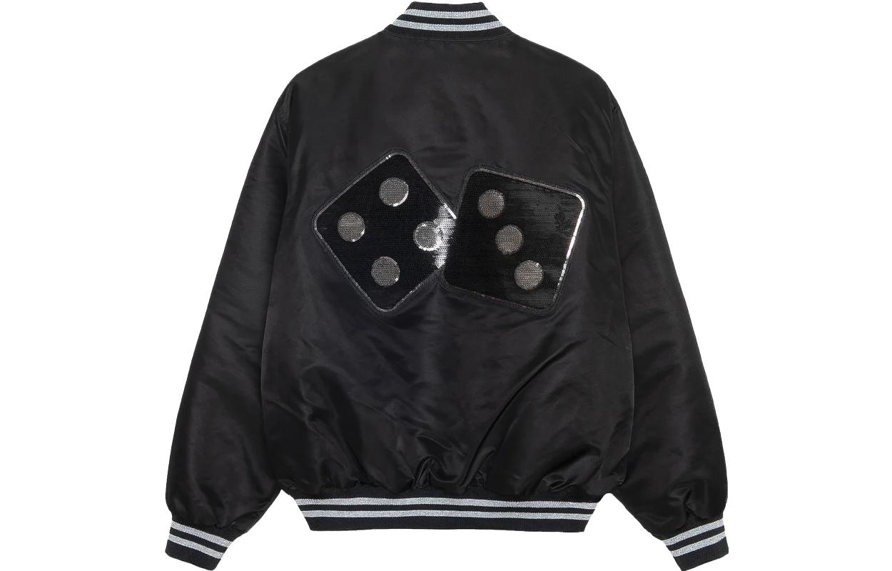 Куртка Stussy SEQUINS SATIN JACKET (черная)