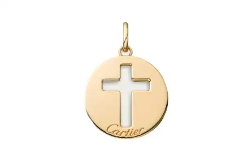 CARTIER Symbol Cross 18K Gold Pendants Unisex Gold