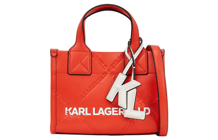 KARL LAGERFELD / Karl Lagerfeld Jeans Polyurethane Shoulder Bag, Crossbody Bag, Handbag Women's Red