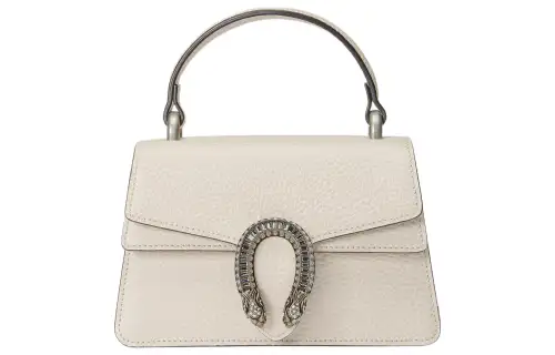 GUCCI Dionysus Leather Shoulder Bag, Crossbody Bag, Handbag Mini Women's White