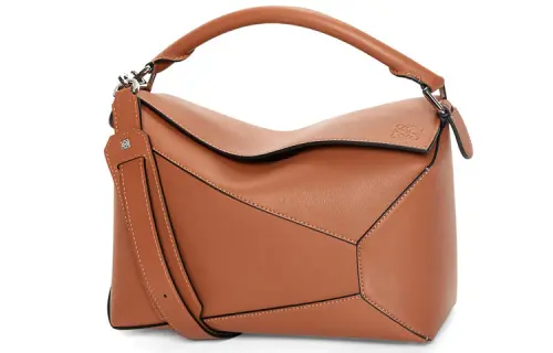 LOEWE Puzzle Cow Leather Puzzle Bag, Shoulder Bag, Crossbody Bag, Handbag Women's Tan