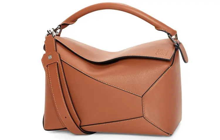 LOEWE Puzzle Cow Leather Puzzle Bag, Shoulder Bag, Crossbody Bag, Handbag Women's Tan