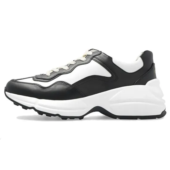 GUCCI Rhyton Low Top Sports Casual Shoes Women's Black White