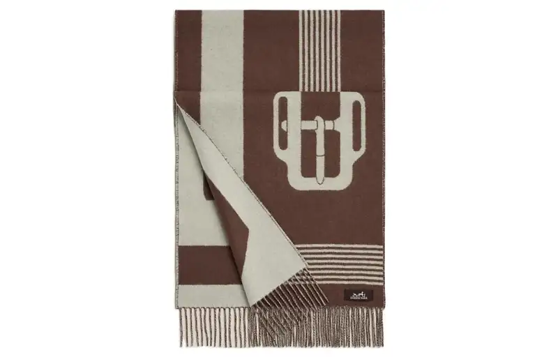 HERMES Casaque Knit Scarves Women's Multicolor