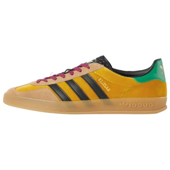 GUCCI X Adidas Originals Gazelle Sneakers Yellow