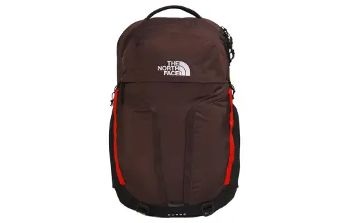 THE NORTH FACE Surge 31L Backpack Double Shoulder Outdoor Bag Recycled Nylon With Polyester Coal Brown Men's