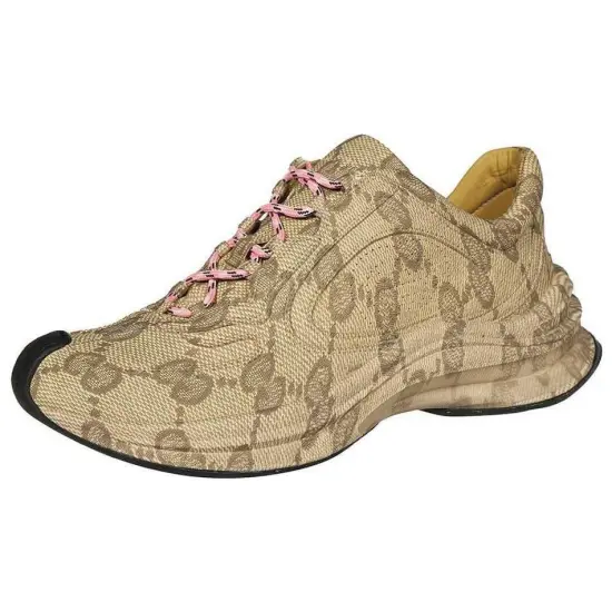 GUCCI Run GG-print Leather Sneakers
