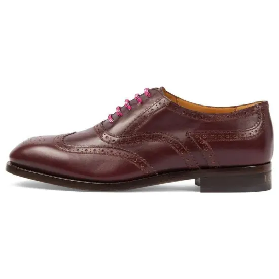 GUCCI Lace-up Shoes Burgundy