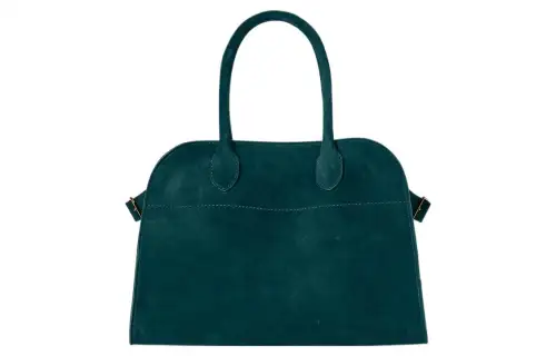 THE ROW Soft Margau Suede Shoulder Bag, Crossbody Bag, Handbag Women's Turquoise