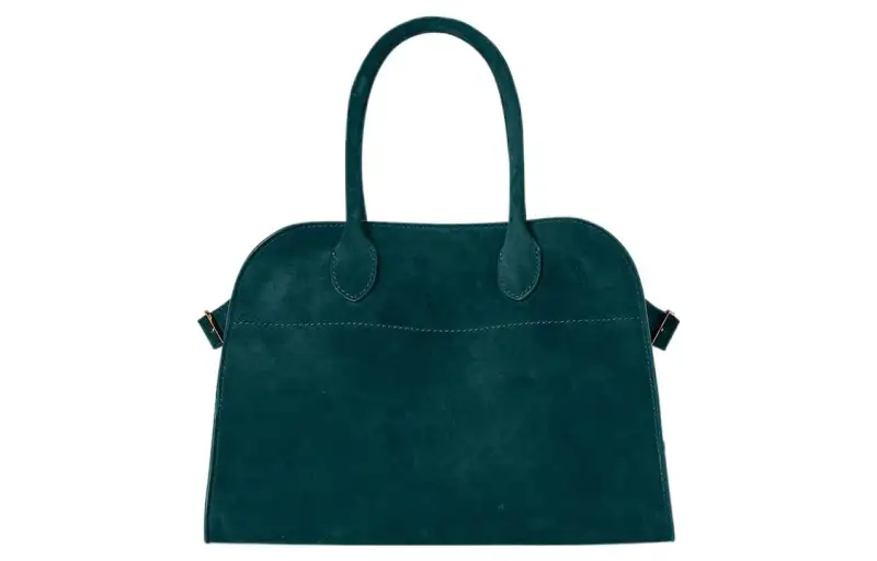 THE ROW Soft Margau Suede Shoulder Bag, Crossbody Bag, Handbag Women's Turquoise