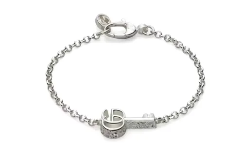 GUCCI 925 Sterling Silver Bracelets Unisex Silver