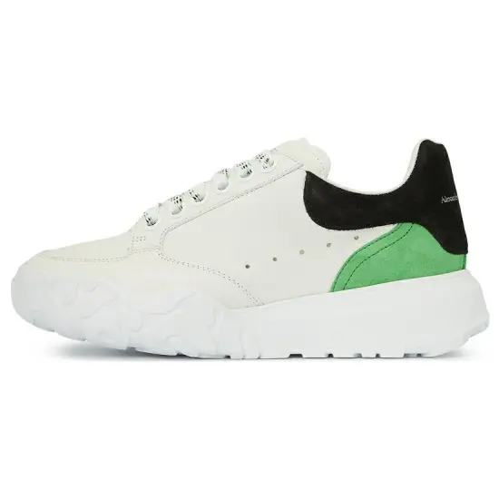 Alexander McQueen Court Trainer Casual Shoes Women's Low-Top White Black/Green