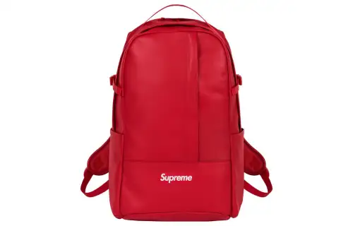 Supreme Cow Leather Backpack Regular Unisex Red