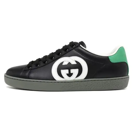 GUCCI Ace Skateboard Shoes Women's Low-Top Black