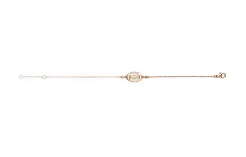 Cartier 2010s Double C logo diamond bracelet
