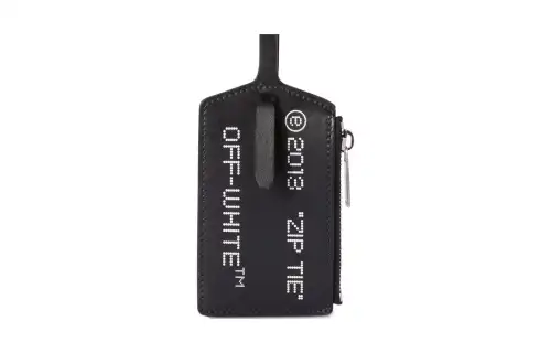 OFF WHITE Zip Tie Zipped Card Case Black