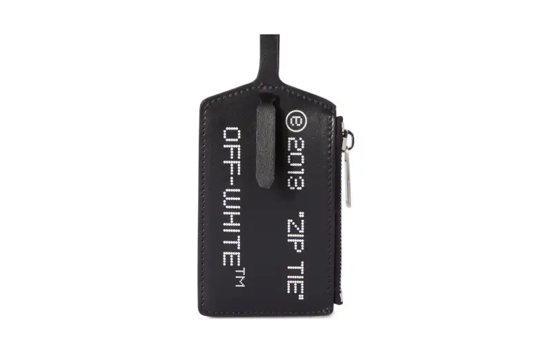 OFF WHITE Zip Tie Zipped Card Case Black