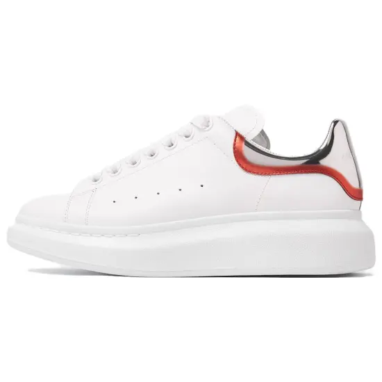 Alexander McQueen Oversized White Silver Red Metallic