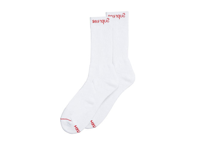 Supreme FW23  WEEK1 x HANES®  FW23 CREW SOCKS (4 PACK) Logo  4