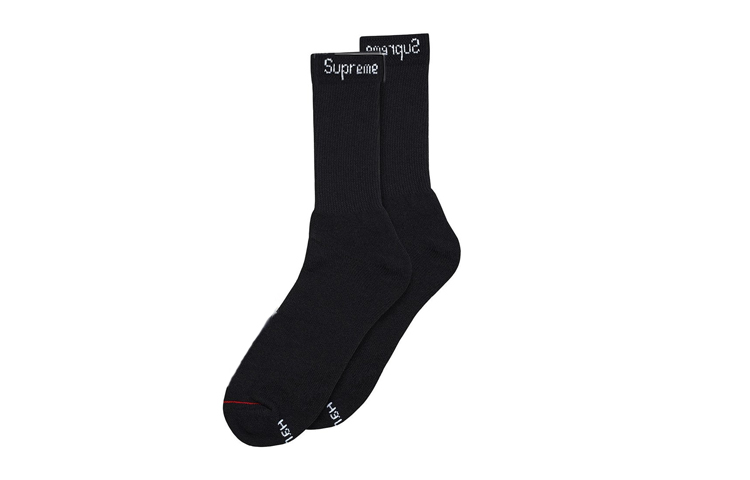 Supreme FW23  WEEK1 x HANES®  FW23 CREW SOCKS (4 PACK) Logo  4