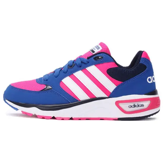 Adidas Cloudfoam Casual Shoes Women's Low-Top Blue Pink White