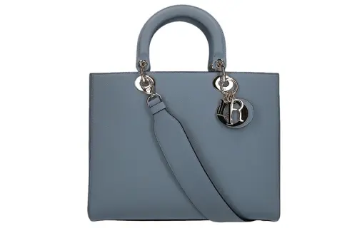 DIOR Calfskin Shoulder Bag, Crossbody Bag, Handbag Women's Blue