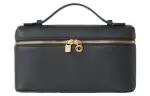Loro Piana ExtraPocket Leather Makeup Bag Small Square Bag Handbag, Shoulder Bag Regular Women's Marine Blue
