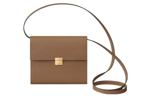 HERMES Clic Epsom Leather Shoulder Bag, Crossbody Bag Women's 3G Alezan Chestnut