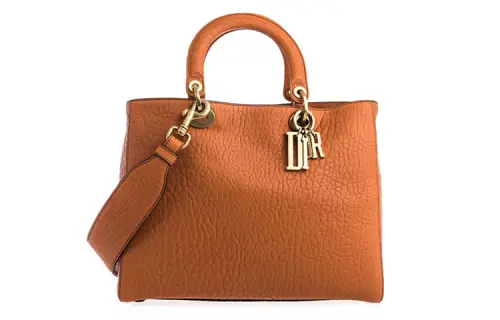 DIOR Lambskin Shoulder Bag, Crossbody Bag, Handbag Women's Orange