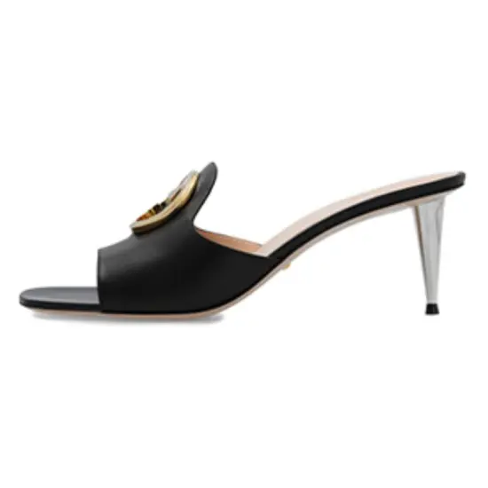GUCCI Blondie Slide Slippers Women's Black