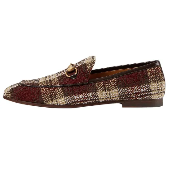 GUCCI Jordaan Men's Casual Shoes Men Low-Top Red Brown
