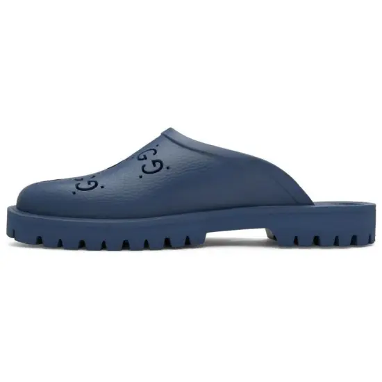 GUCCI GG Slip-On Sandals Indigo Blue