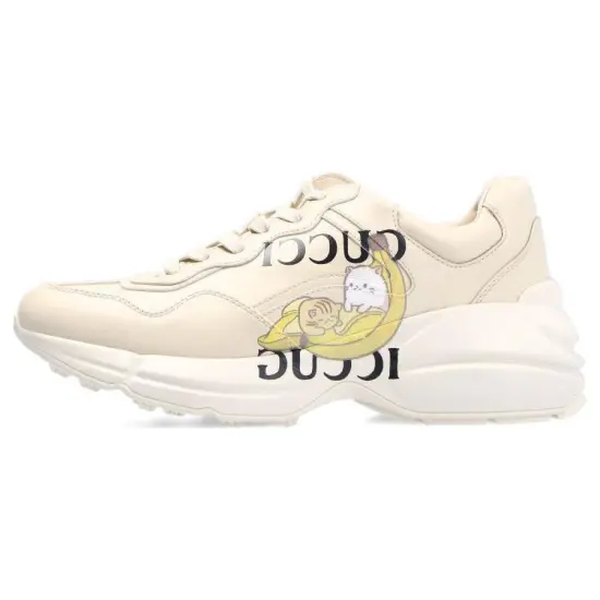 GUCCI Rhyton Chunky Sneakers Women's Low-Top White
