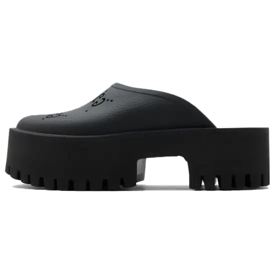 GUCCI Women's Platform Perforated G Sandal 'Black' Women's