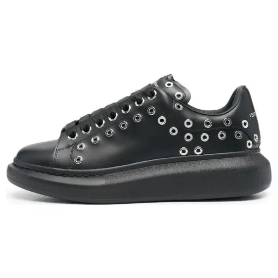 Alexander McQueen Oversized Black Silver Eyelets