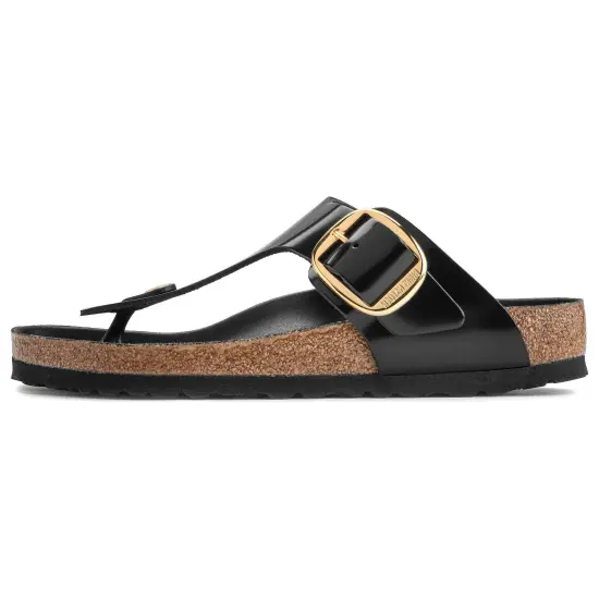 Birkenstock Gizeh Logo-engraved Leather Sandals