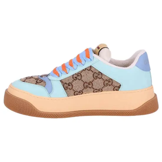 GUCCI Screener Jigglypuff, Distressed Shoes Low Top Stylish Skateboarding Shoes Women's Brown