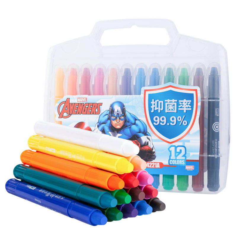 Disney Disney, antibacterial oil, children's oil pastel, water-soluble crayons painting, stationery, set, gift box, washable