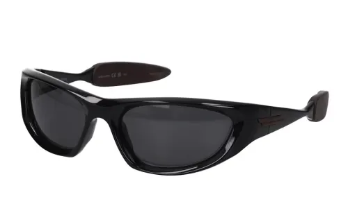 Bottega Veneta Plate Frame Irregular Shape Sunglasses Women's Black