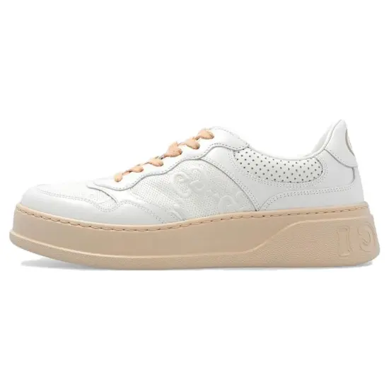 GUCCI Women's Gg Embossed Sneaker 'White Beige' Women's