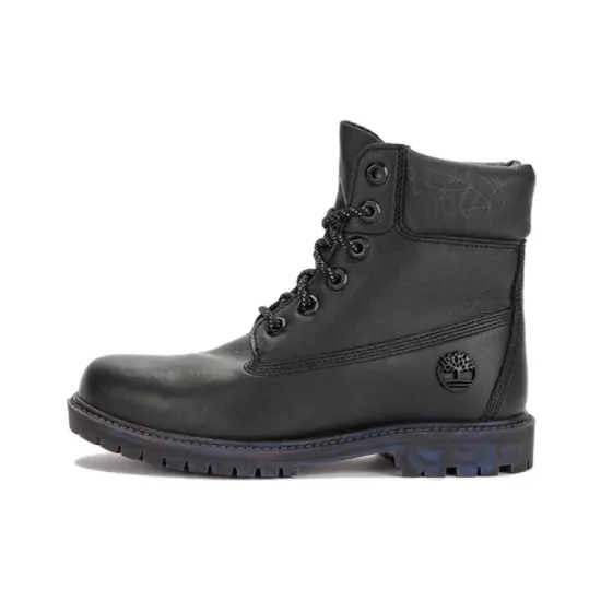 Timberland Heritage 6 Inch Waterproof Boot 'Black Leather Rubber Outsole' Women's